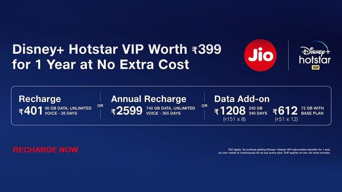 Jio Recharge plan